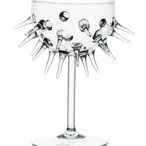 Handmade design cocktail glass Sea urchin with stem